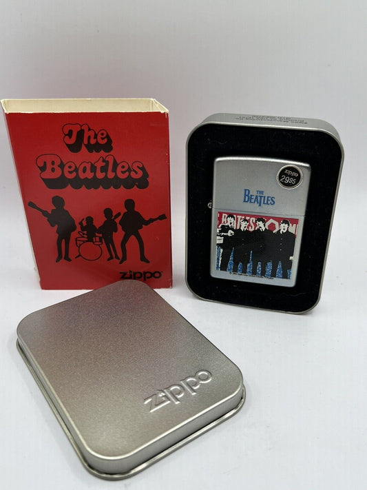ZIPPO 2005 THE BEATLES All FOUR SEALED IN TIN WITH SLEEVE AND PRICE STICKER BRADFORD PA