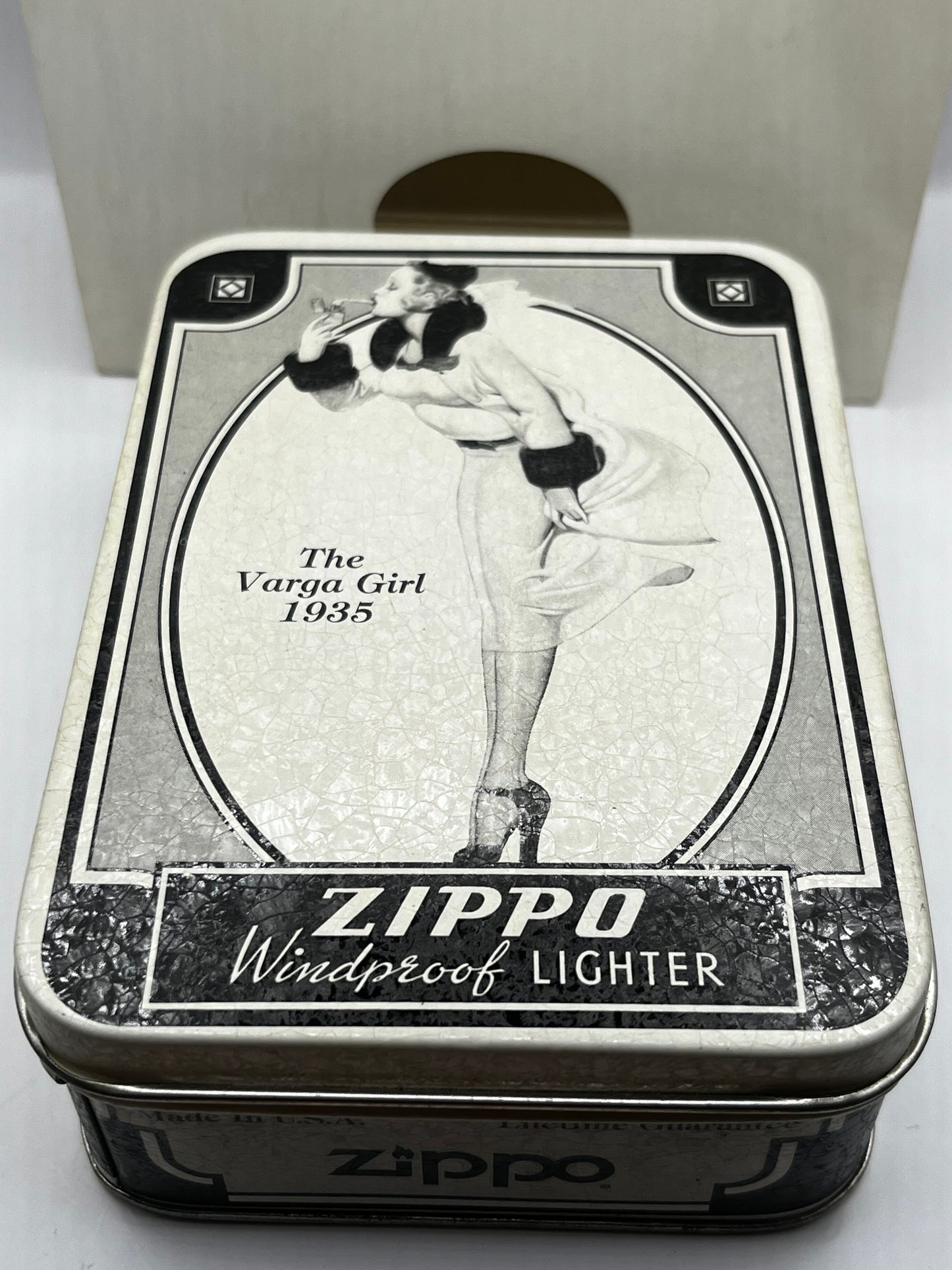 1993 Zippo The Varga Girl 1935 commemorative lighter with tin and sleeve