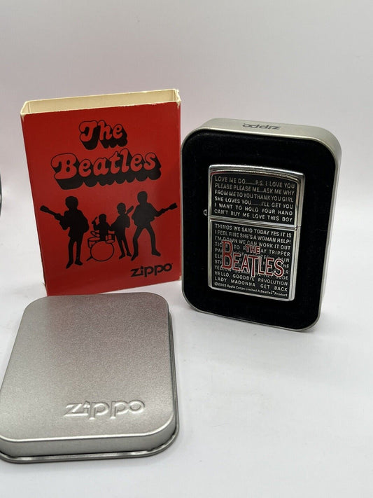 ZIPPO 2005 THE BEATLES SONGS #20592 SEALED IN TIN WITH SLEEVE BRADFORD PA