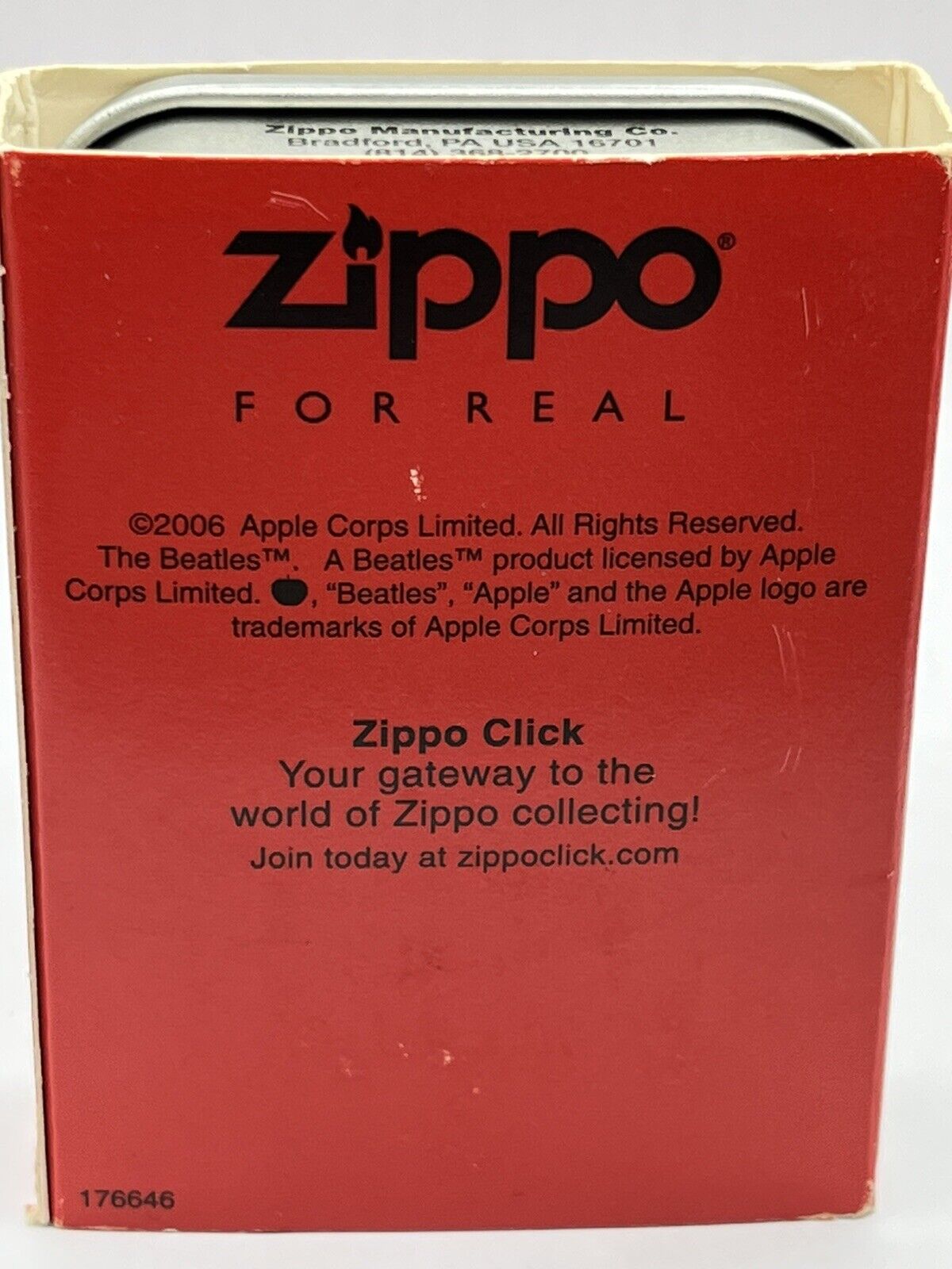 ZIPPO 2001 THE BEATLES HELP RARE NIAGARA FALLS CANADA SEALED IN TIN WITH SLEEVE